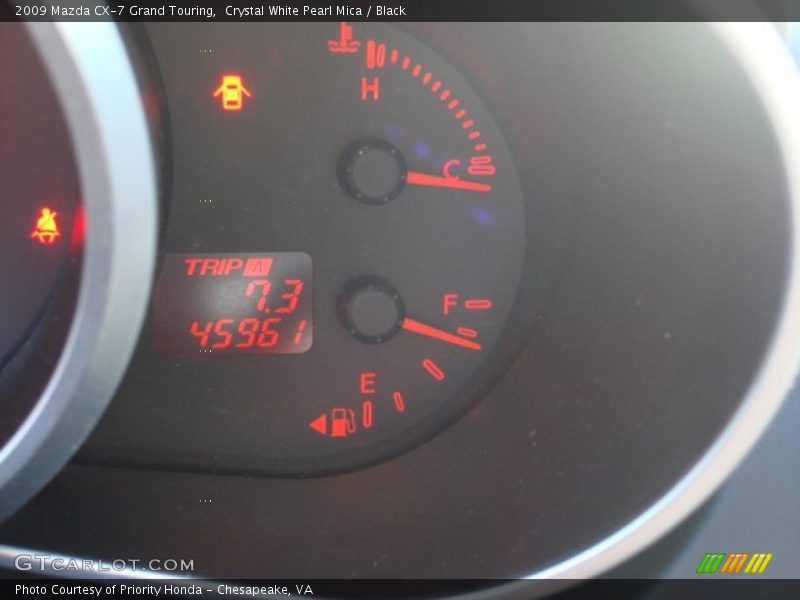 Crystal White Pearl Mica / Black 2009 Mazda CX-7 Grand Touring