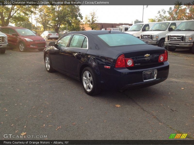 Imperial Blue Metallic / Cocoa/Cashmere 2010 Chevrolet Malibu LS Sedan