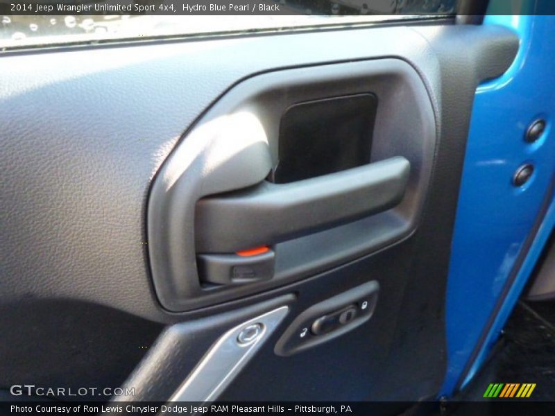 Hydro Blue Pearl / Black 2014 Jeep Wrangler Unlimited Sport 4x4
