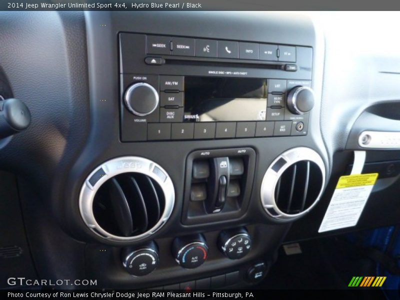 Hydro Blue Pearl / Black 2014 Jeep Wrangler Unlimited Sport 4x4