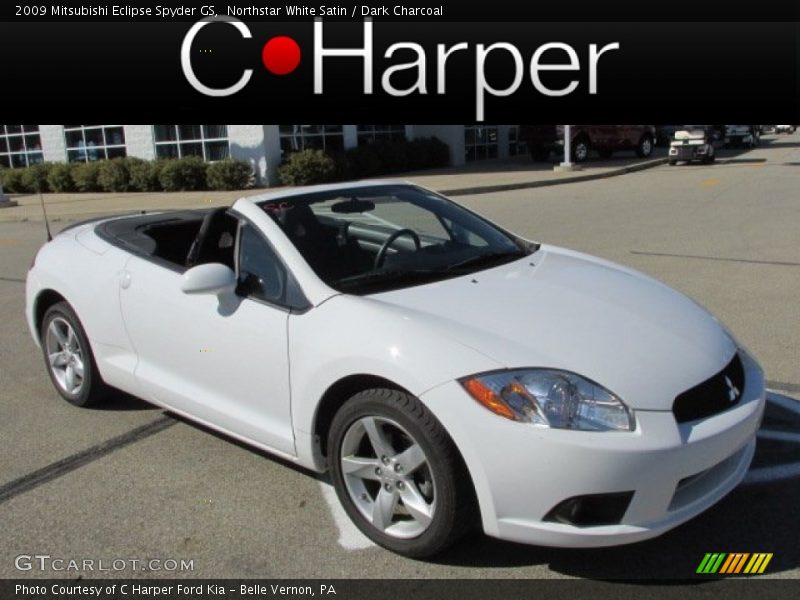 Northstar White Satin / Dark Charcoal 2009 Mitsubishi Eclipse Spyder GS