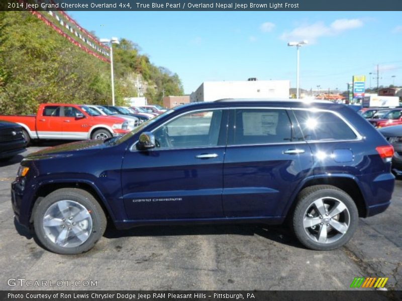 True Blue Pearl / Overland Nepal Jeep Brown Light Frost 2014 Jeep Grand Cherokee Overland 4x4