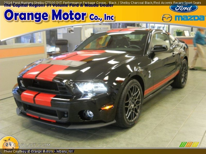 Black / Shelby Charcoal Black/Red Accents Recaro Sport Seats 2014 Ford Mustang Shelby GT500 SVT Performance Package Coupe