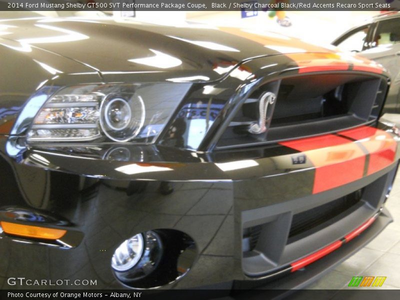 Black / Shelby Charcoal Black/Red Accents Recaro Sport Seats 2014 Ford Mustang Shelby GT500 SVT Performance Package Coupe