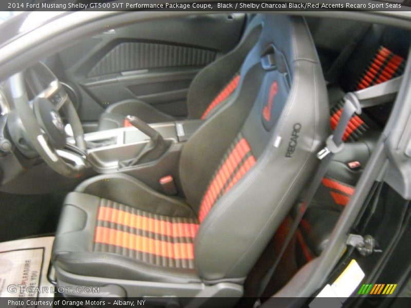 Front Seat of 2014 Mustang Shelby GT500 SVT Performance Package Coupe