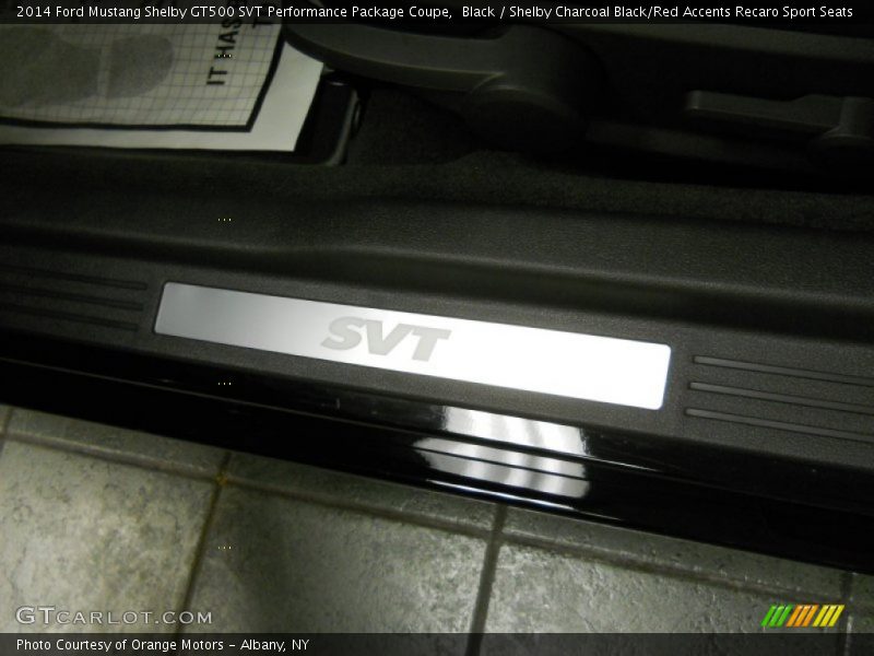 Black / Shelby Charcoal Black/Red Accents Recaro Sport Seats 2014 Ford Mustang Shelby GT500 SVT Performance Package Coupe