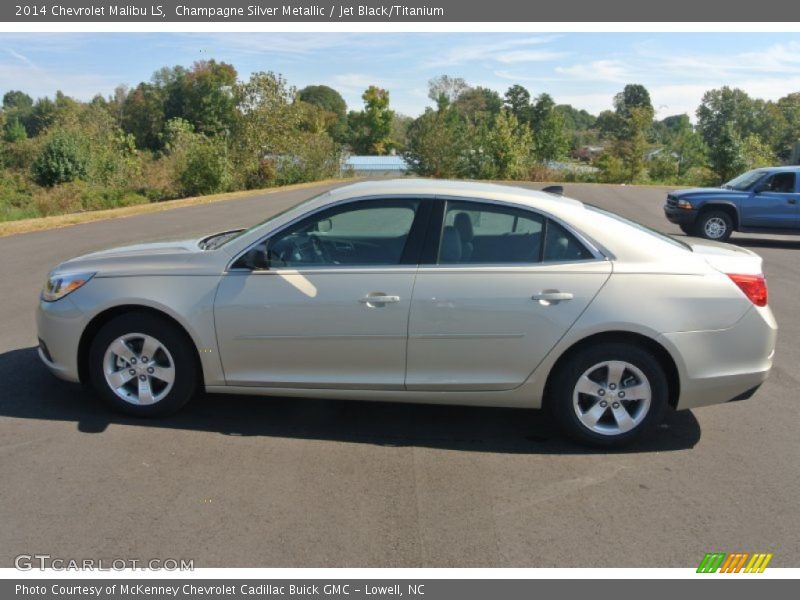 Champagne Silver Metallic / Jet Black/Titanium 2014 Chevrolet Malibu LS