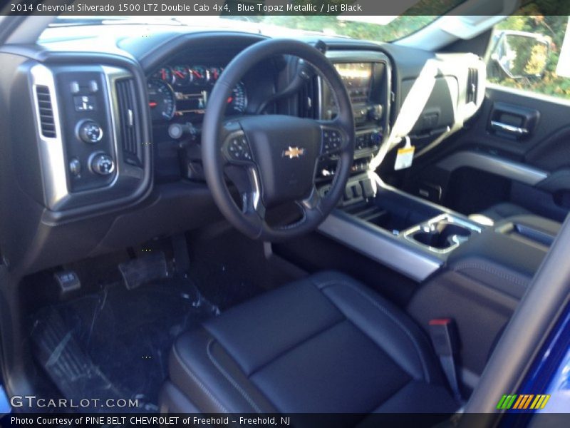 Blue Topaz Metallic / Jet Black 2014 Chevrolet Silverado 1500 LTZ Double Cab 4x4