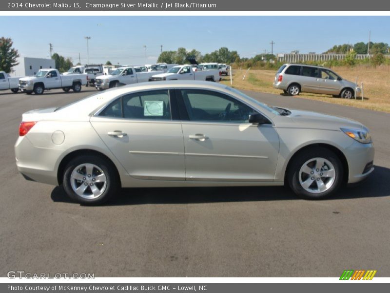 Champagne Silver Metallic / Jet Black/Titanium 2014 Chevrolet Malibu LS