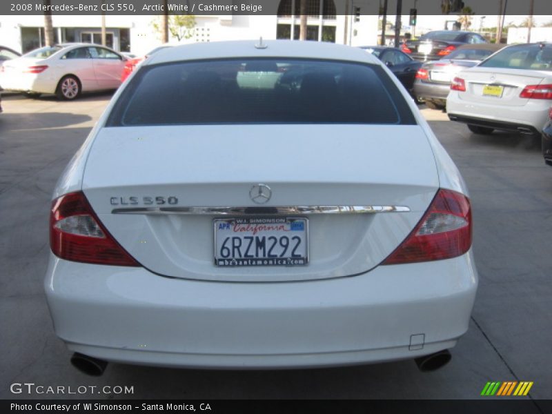 Arctic White / Cashmere Beige 2008 Mercedes-Benz CLS 550