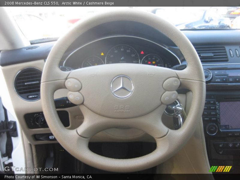Arctic White / Cashmere Beige 2008 Mercedes-Benz CLS 550