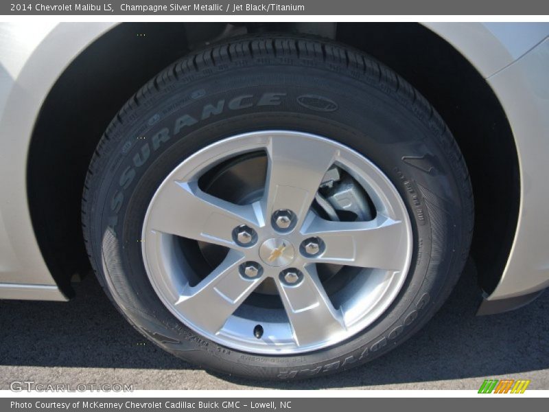 Champagne Silver Metallic / Jet Black/Titanium 2014 Chevrolet Malibu LS
