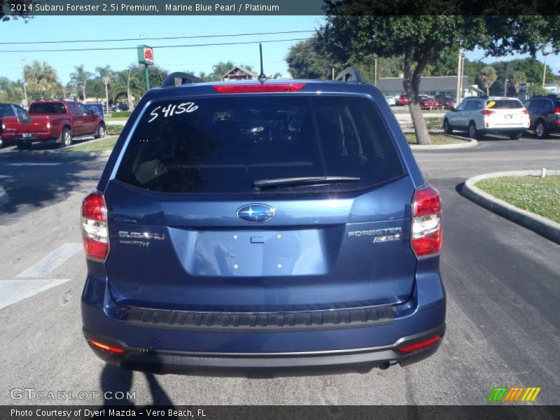 Marine Blue Pearl / Platinum 2014 Subaru Forester 2.5i Premium