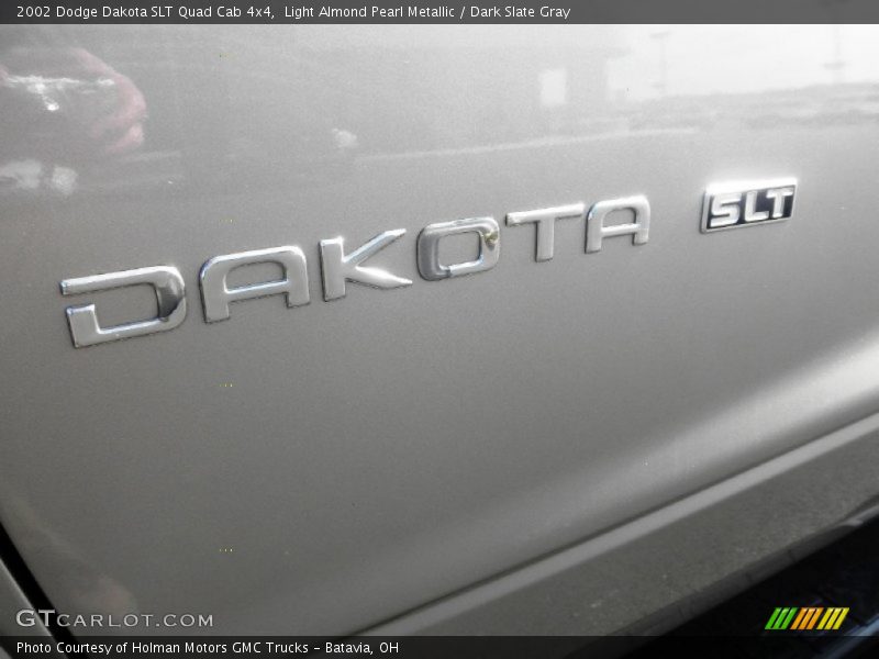 Light Almond Pearl Metallic / Dark Slate Gray 2002 Dodge Dakota SLT Quad Cab 4x4
