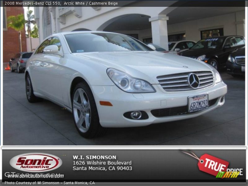 Arctic White / Cashmere Beige 2008 Mercedes-Benz CLS 550