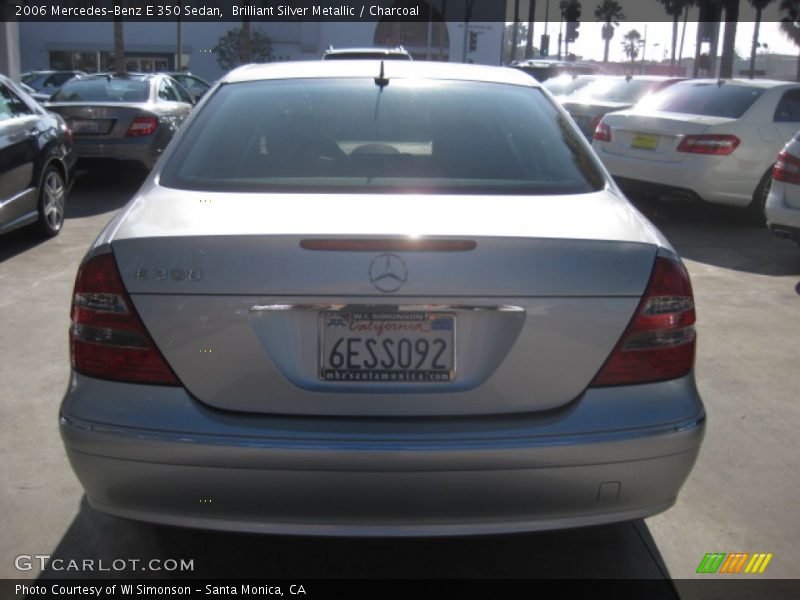 Brilliant Silver Metallic / Charcoal 2006 Mercedes-Benz E 350 Sedan