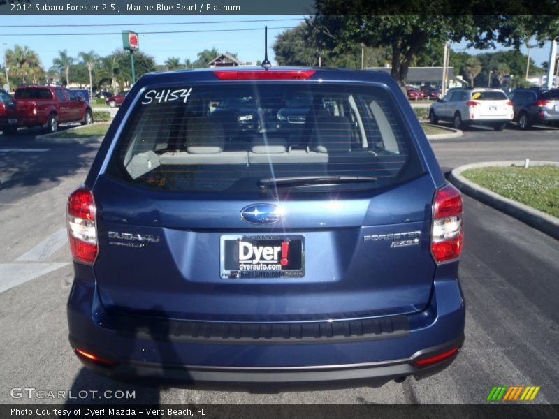 Marine Blue Pearl / Platinum 2014 Subaru Forester 2.5i