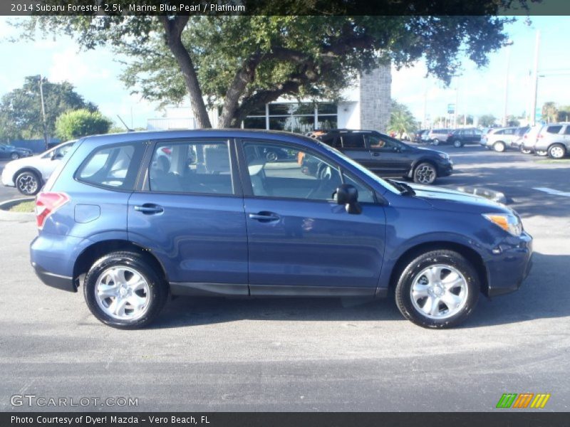 Marine Blue Pearl / Platinum 2014 Subaru Forester 2.5i