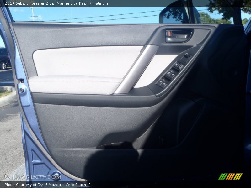 Marine Blue Pearl / Platinum 2014 Subaru Forester 2.5i
