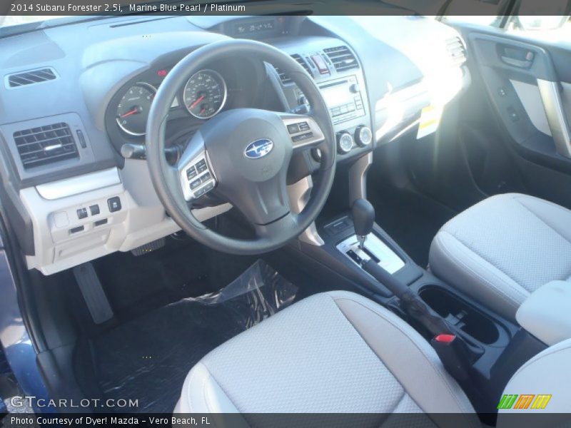 Marine Blue Pearl / Platinum 2014 Subaru Forester 2.5i
