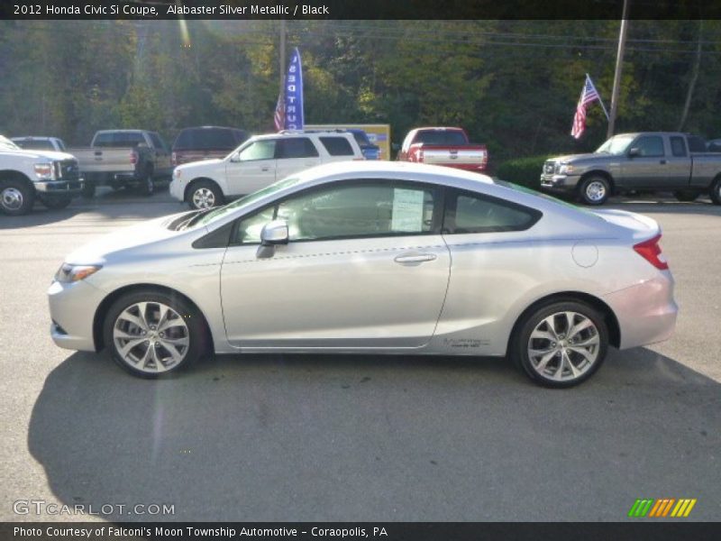 Alabaster Silver Metallic / Black 2012 Honda Civic Si Coupe