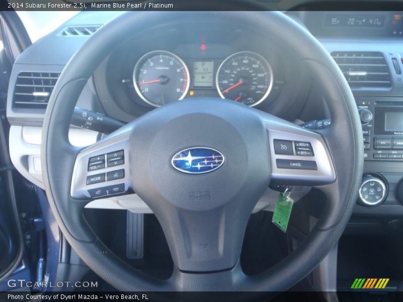 Marine Blue Pearl / Platinum 2014 Subaru Forester 2.5i