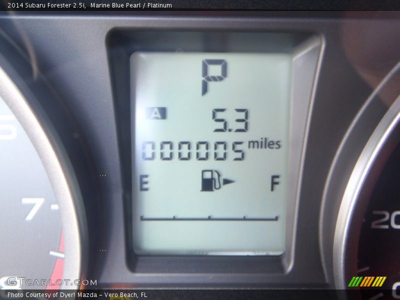 Marine Blue Pearl / Platinum 2014 Subaru Forester 2.5i