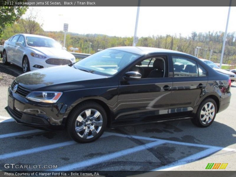 Black / Titan Black 2012 Volkswagen Jetta SE Sedan