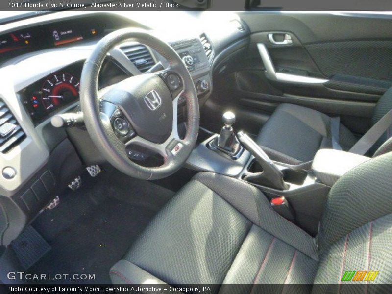 Alabaster Silver Metallic / Black 2012 Honda Civic Si Coupe