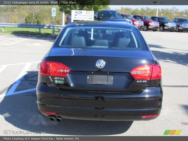 Black / Titan Black 2012 Volkswagen Jetta SE Sedan