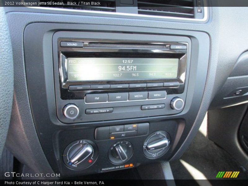 Black / Titan Black 2012 Volkswagen Jetta SE Sedan