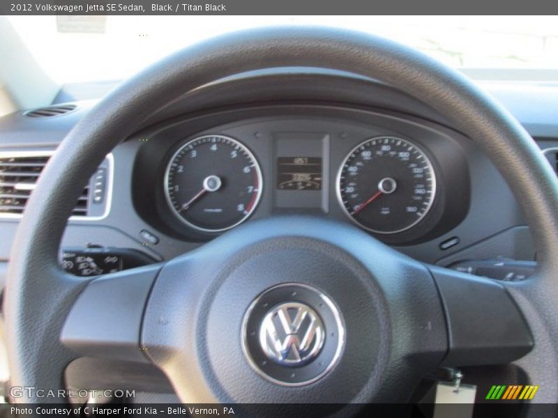 Black / Titan Black 2012 Volkswagen Jetta SE Sedan
