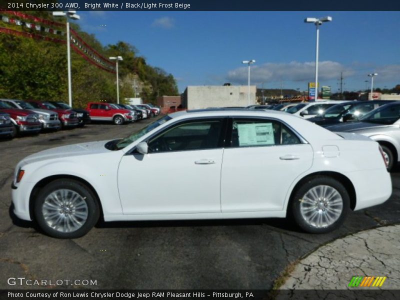 Bright White / Black/Light Frost Beige 2014 Chrysler 300 AWD