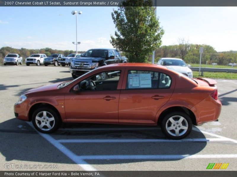 Sunburst Orange Metallic / Gray 2007 Chevrolet Cobalt LT Sedan