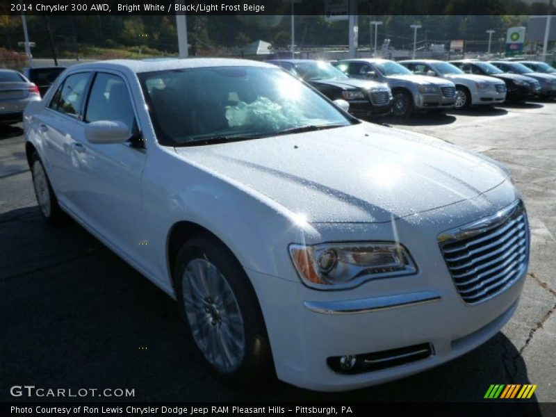 Bright White / Black/Light Frost Beige 2014 Chrysler 300 AWD