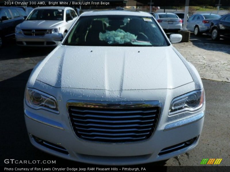 Bright White / Black/Light Frost Beige 2014 Chrysler 300 AWD