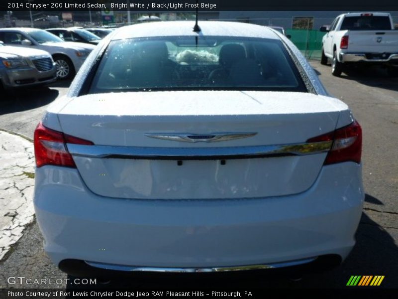 Bright White / Black/Light Frost Beige 2014 Chrysler 200 Limited Sedan