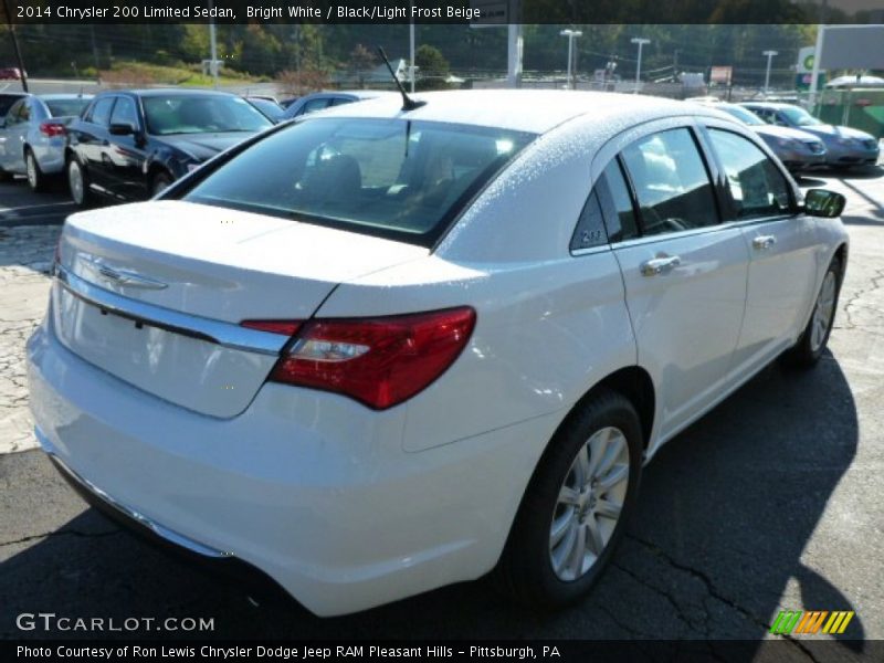 Bright White / Black/Light Frost Beige 2014 Chrysler 200 Limited Sedan