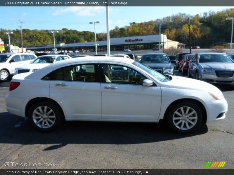 Bright White / Black/Light Frost Beige 2014 Chrysler 200 Limited Sedan