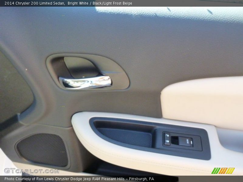 Bright White / Black/Light Frost Beige 2014 Chrysler 200 Limited Sedan