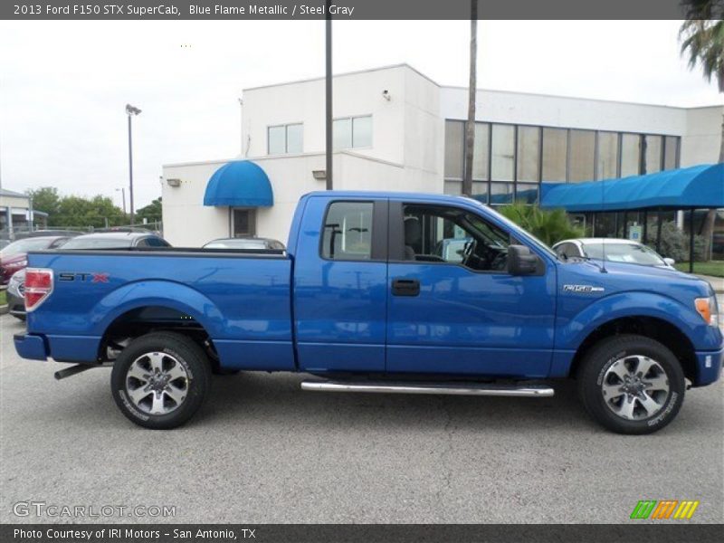 Blue Flame Metallic / Steel Gray 2013 Ford F150 STX SuperCab