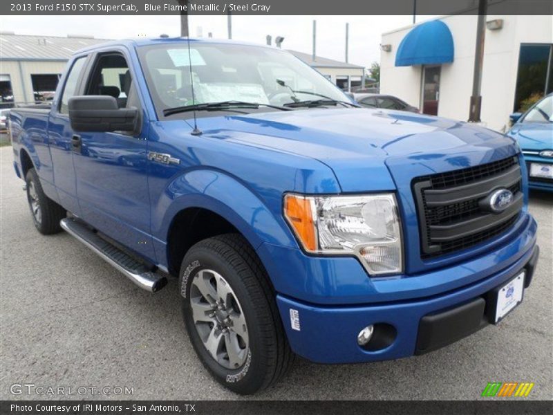 Blue Flame Metallic / Steel Gray 2013 Ford F150 STX SuperCab