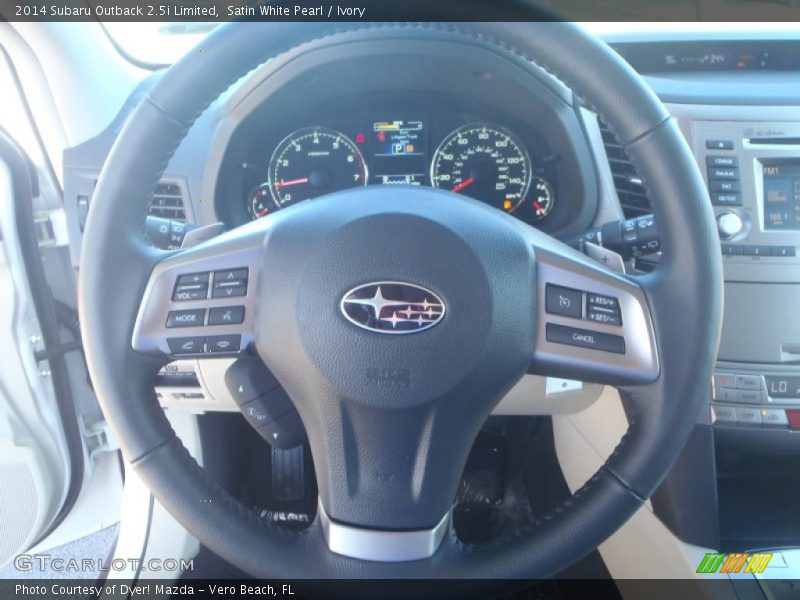 Satin White Pearl / Ivory 2014 Subaru Outback 2.5i Limited