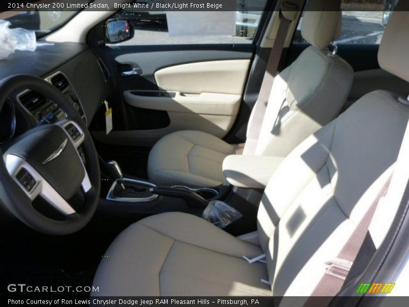 Bright White / Black/Light Frost Beige 2014 Chrysler 200 Limited Sedan