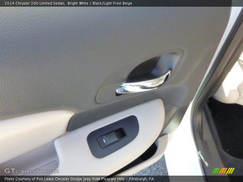 Bright White / Black/Light Frost Beige 2014 Chrysler 200 Limited Sedan