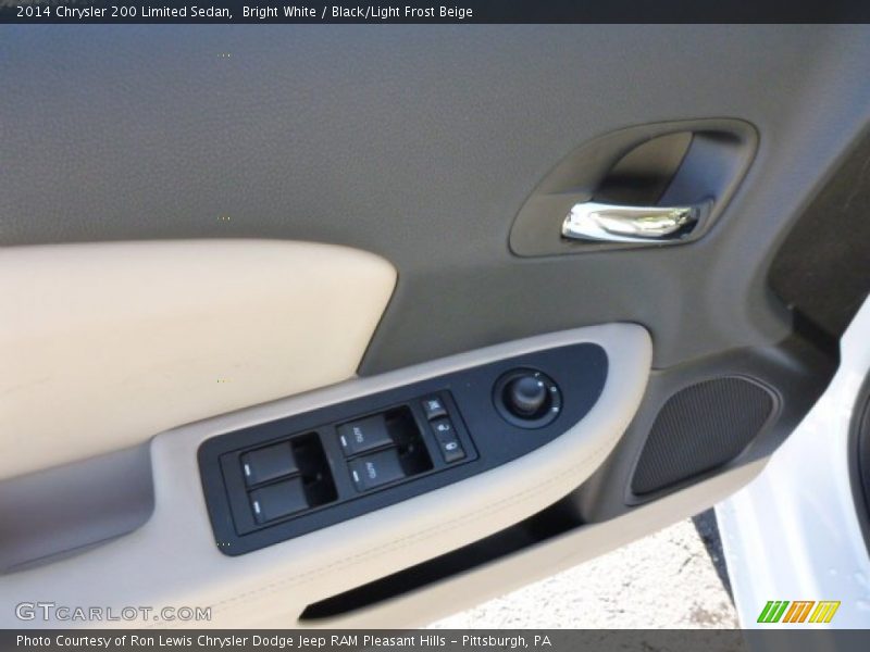 Bright White / Black/Light Frost Beige 2014 Chrysler 200 Limited Sedan