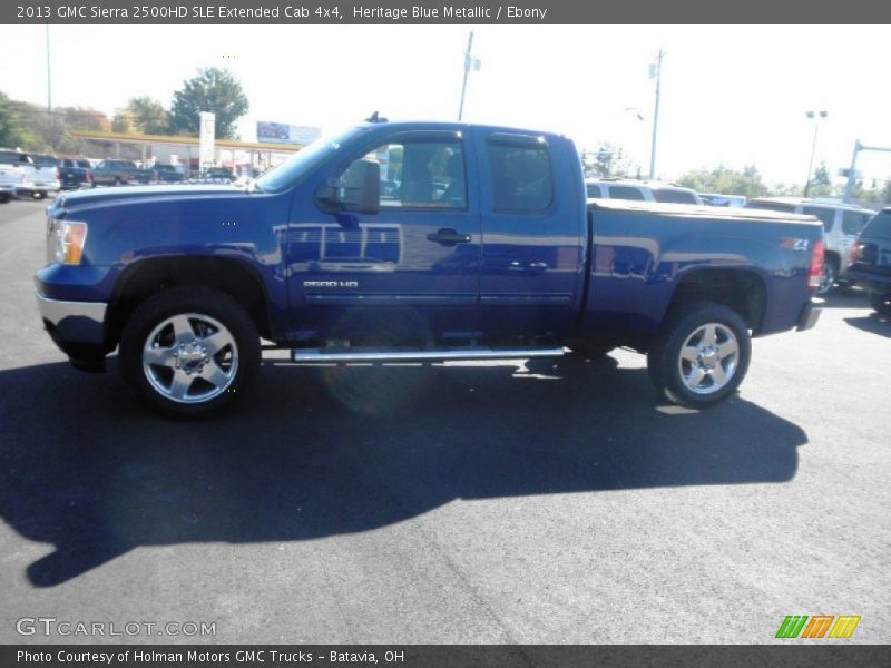 Heritage Blue Metallic / Ebony 2013 GMC Sierra 2500HD SLE Extended Cab 4x4