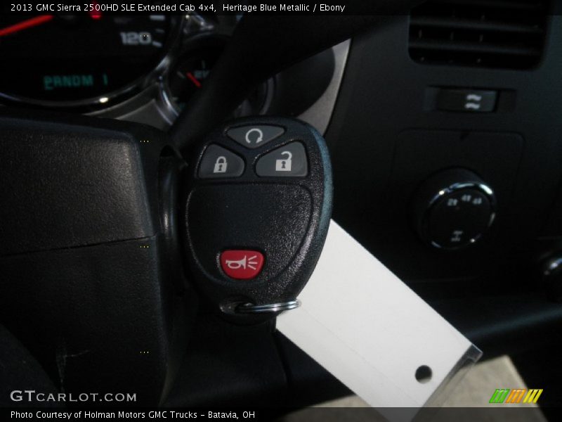 Heritage Blue Metallic / Ebony 2013 GMC Sierra 2500HD SLE Extended Cab 4x4