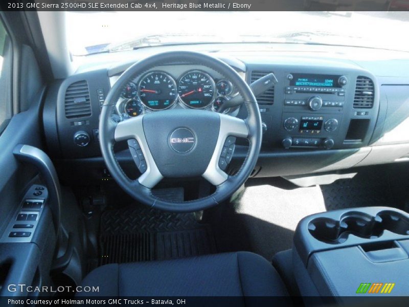 Heritage Blue Metallic / Ebony 2013 GMC Sierra 2500HD SLE Extended Cab 4x4