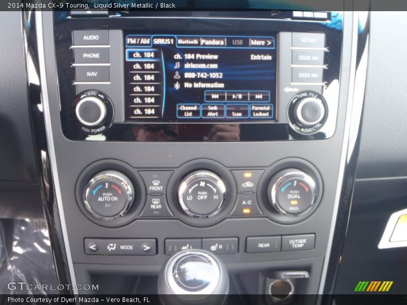 Liquid Silver Metallic / Black 2014 Mazda CX-9 Touring